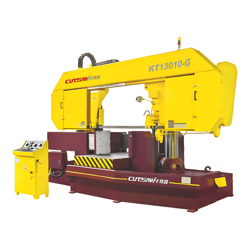 KT13010-G Mesin Gergaji Pita Gantry Kolom Ganda Gergaji Pita Logam Horisontal