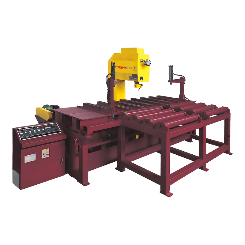 Mesin Gergaji Pita Vertikal CNC Hidraulik KT5050-250S untuk Baja