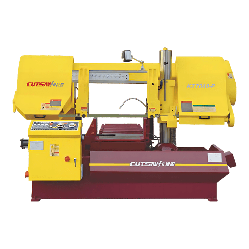 KT7040-P Gergaji Pita Semi Otomatis Mesin Pemotong Pipa Mesin Gergaji Pita Logam