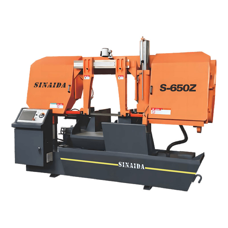 S-650Z Mesin Gergaji Pita Pemotong Logam Sudut Putar Horisontal